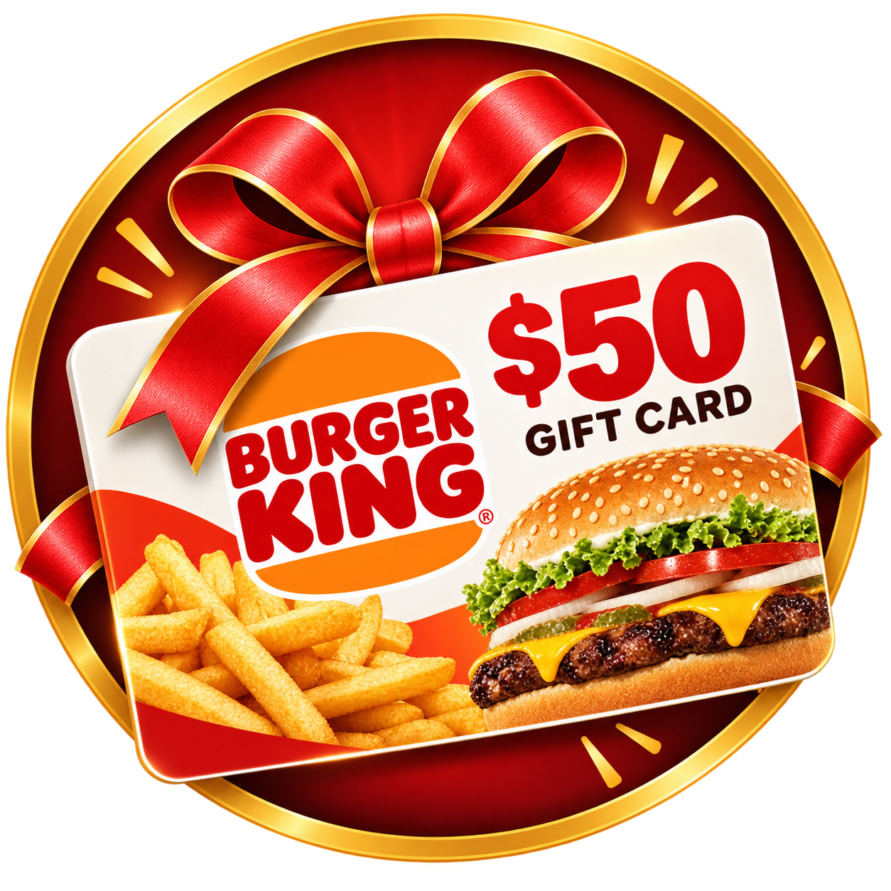 $50 Burger King gift card
