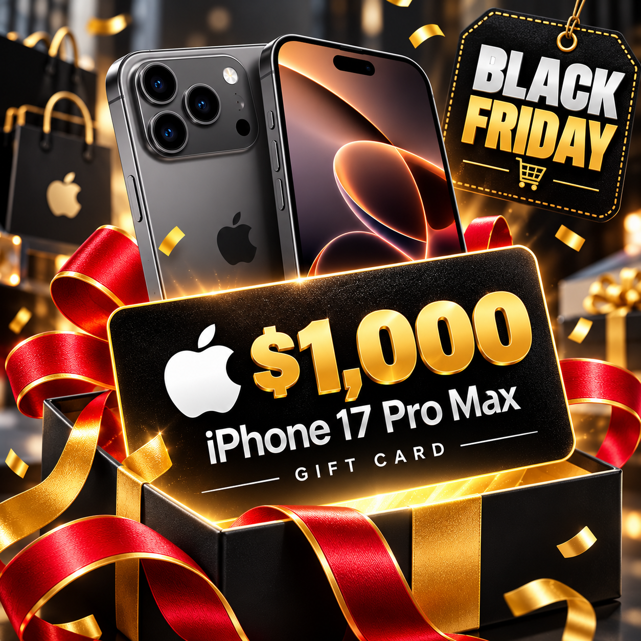 $1,000 iPhone 17 Pro Max Black Friday gift card